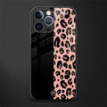black & pink cheetah fur glass case for iphone 12 pro image