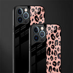 black & pink cheetah fur glass case for iphone 12 pro max image-2