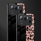 black & pink cheetah fur glass case for mi 11 ultra 5g image-2