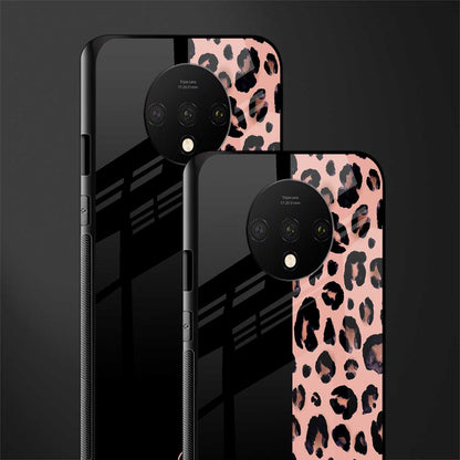 black & pink cheetah fur glass case for oneplus 7t image-2