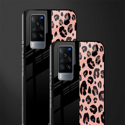 black & pink cheetah fur glass case for vivo x60 image-2