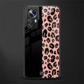 black & pink cheetah fur back phone cover | glass case for xiaomi 12 pro