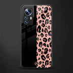 black & pink cheetah fur back phone cover | glass case for xiaomi 12 pro