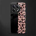 black & pink cheetah fur back phone cover | glass case for oneplus 11r