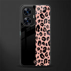 black & pink cheetah fur back phone cover | glass case for realme c55