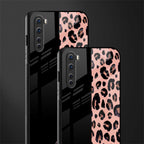 black & pink cheetah fur glass case for oneplus nord ac2001 image-2