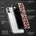 black & pink cheetah fur glass case for mi 11 lite image-4