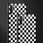 black & white check pattern glass case for samsung galaxy note 10 plus image-2
