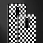 black & white check pattern glass case for samsung galaxy s9 plus image-2