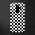 black & white check pattern glass case for samsung galaxy s9 plus image
