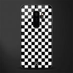 black & white check pattern glass case for samsung galaxy s9 plus image