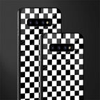 black & white check pattern glass case for samsung galaxy s10 plus image-2