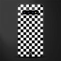 black & white check pattern glass case for samsung galaxy s10 image