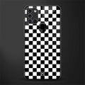 black & white check pattern glass case for samsung galaxy a21s image