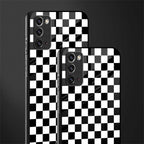 black & white check pattern glass case for samsung galaxy note 20 image-2