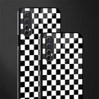 black & white check pattern glass case for realme narzo 20 pro image-2