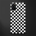 black & white check pattern glass case for samsung galaxy s20 plus image