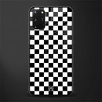 black & white check pattern glass case for samsung galaxy s20 plus image