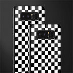 black & white check pattern glass case for samsung galaxy note 8 image-2