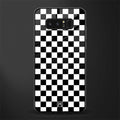 black & white check pattern glass case for samsung galaxy note 8 image