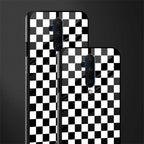 black & white check pattern glass case for oneplus 7t pro image-2