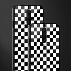 black & white check pattern glass case for oneplus 7 pro image-2