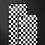 black & white check pattern glass case for iphone 8 image-2