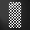 black & white check pattern glass case for iphone 7 image
