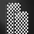 black & white check pattern glass case for iphone 6 plus image-2
