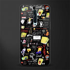 black aesthetic collage glass case for oppo reno 2z image