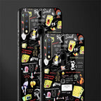 black aesthetic collage glass case for vivo u20 image-2