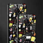 black aesthetic collage glass case for vivo s1 pro image-2