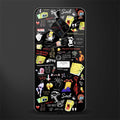 black aesthetic collage glass case for vivo s1 pro image