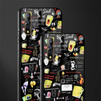 black aesthetic collage glass case for vivo z1x image-2