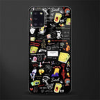 black aesthetic collage glass case for samsung galaxy a31 image