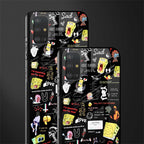 black aesthetic collage glass case for samsung galaxy a51 image-2