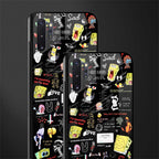 black aesthetic collage glass case for samsung galaxy note 10 plus image-2