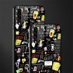 black aesthetic collage glass case for samsung galaxy a70s image-2