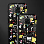 black aesthetic collage glass case for poco m2 pro image-2