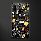 black aesthetic collage glass case for mi a3 redmi a3 image