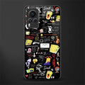 black aesthetic collage glass case for vivo x60 pro image