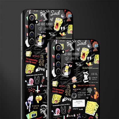 black aesthetic collage glass case for realme x50 pro image-2