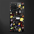 black aesthetic collage glass case for samsung galaxy s20 ultra image