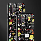 black aesthetic collage glass case for vivo y17 image-2