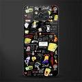 black aesthetic collage glass case for poco x3 image