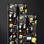 black aesthetic collage glass case for oneplus 8 image-2