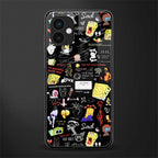 black aesthetic collage back phone cover | glass case for samsung galaxy a04