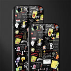 black aesthetic collage glass case for iphone 7 image-2