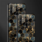 black blue tile marble glass case for realme narzo 10a image-2