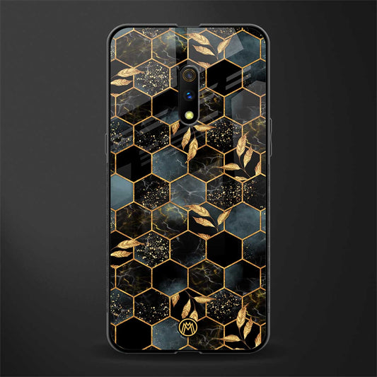 black blue tile marble glass case for oppo k3 image
